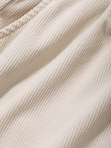 DAZY Women's Plain Pocket Relaxed Corduroy Shorts DAZY Women's Plain Pocket Relaxed Corduroy Shorts