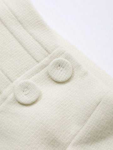 DAZY Women's Plain Rivet Textured Shorts, Minimalist Style For Casual Everyday Wear DAZY Women's Plain Rivet Textured Shorts, Minimalist Style For Casual Everyday Wear