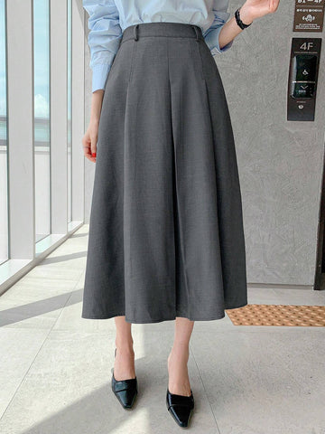 DAZY Women's Plain Ruched A-Line Skirt DAZY Women's Plain Ruched A-Line Skirt