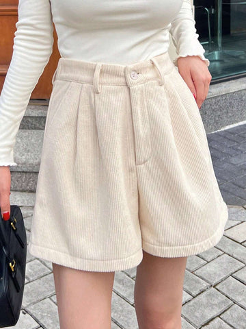 DAZY Women's Solid Color Simple Fleece-Lined Shorts, Casual Everyday Wear DAZY Women's Solid Color Simple Fleece-Lined Shorts, Casual Everyday Wear