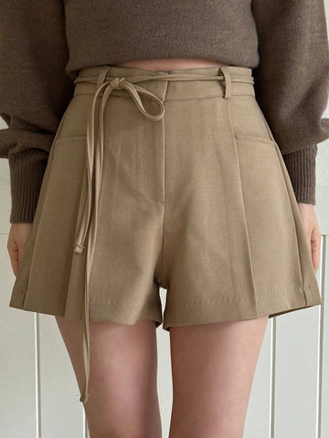 DAZY Women's Summer Casual Solid Color Pleated Mini Skirt Shorts DAZY Women's Summer Casual Solid Color Pleated Mini Skirt Shorts