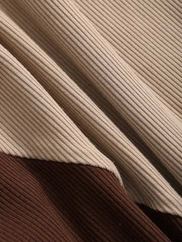 Designer Women's Design Off Shoulder Contrast Color Splicing T-Shirt Designer Women's Design Off Shoulder Contrast Color Splicing T-Shirt