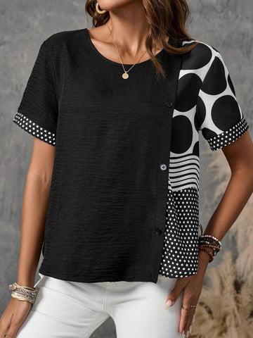 EMERY ROSE Emery Rose Summer Tops Teacher Outfits Casual Women Shirts EMERY ROSE Emery Rose Summer Tops Teacher Outfits Casual Women Shirts