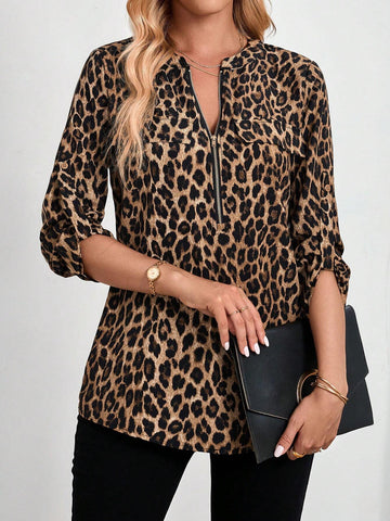 EMERY ROSE Women Leopard Print Blouses, Button Up Shirts, Animal Print Fall Clothes Outfits EMERY ROSE Women Leopard Print Blouses, Button Up Shirts, Animal Print Fall Clothes Outfits