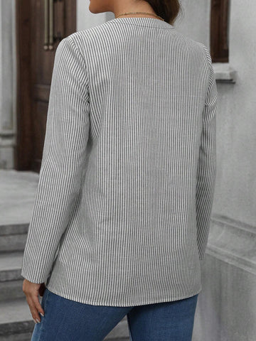 EMERY ROSE Women Long Sleeve Blouses, White Button Up Shirts, Fall/Winter Casual Apparel EMERY ROSE Women Long Sleeve Blouses, White Button Up Shirts, Fall/Winter Casual Apparel