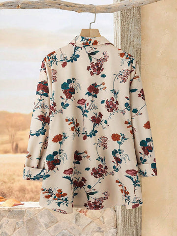 EMERY ROSE Women's Floral Print Long Sleeve Elegant Country Style Blouse, Autumn EMERY ROSE Women's Floral Print Long Sleeve Elegant Country Style Blouse, Autumn