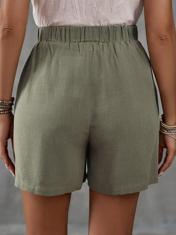 EMERY ROSE Women's Plain Casual Shorts For Daily Wear EMERY ROSE Women's Plain Casual Shorts For Daily Wear