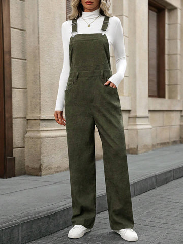 EMERY ROSE Women's Solid Color Casual Wide Leg Jumpsuit With Pockets, Summer EMERY ROSE Women's Solid Color Casual Wide Leg Jumpsuit With Pockets, Summer