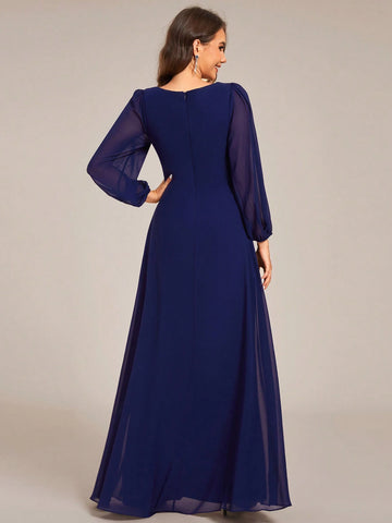 EVER-PRETTY Elegant Chiffon V-Neck Long Bridesmaid Dress EVER-PRETTY Elegant Chiffon V-Neck Long Bridesmaid Dress