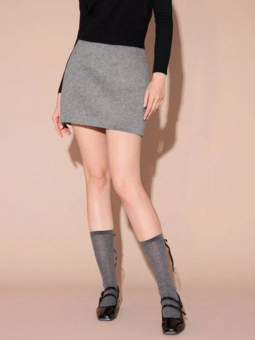 Enchnt New Autumn Winter Products,Women Solid A Line Romantic Elegant Short Woolen Skirt,Fall Winter Women's Clothing Enchnt New Autumn Winter Products,Women Solid A Line Romantic Elegant Short Woolen Skirt,Fall Winter Women's Clothing