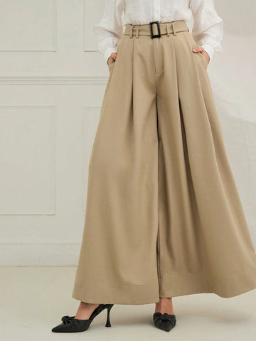 Enchnt Winter Romantic Women's Casual Solid Large Wide Leg Pants,For Christmas Party&Romantic Dinner Dates,Versatile For Everyday Use Enchnt Winter Romantic Women's Casual Solid Large Wide Leg Pants,For Christmas Party&Romantic Dinner Dates,Versatile For Everyday Use