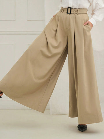 Enchnt Winter Romantic Women's Casual Solid Large Wide Leg Pants,For Christmas Party&Romantic Dinner Dates,Versatile For Everyday Use Enchnt Winter Romantic Women's Casual Solid Large Wide Leg Pants,For Christmas Party&Romantic Dinner Dates,Versatile For Everyday Use