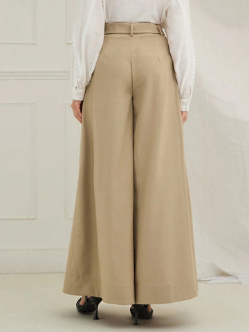 Enchnt Winter Romantic Women's Casual Solid Large Wide Leg Pants,For Christmas Party&Romantic Dinner Dates,Versatile For Everyday Use Enchnt Winter Romantic Women's Casual Solid Large Wide Leg Pants,For Christmas Party&Romantic Dinner Dates,Versatile For Everyday Use