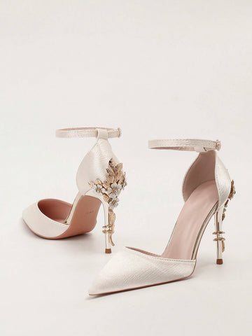 European Style Luxury Sexy Women Shoes, Fashion Metal Floral Thin High Heel Wedding Shoes European Style Luxury Sexy Women Shoes, Fashion Metal Floral Thin High Heel Wedding Shoes