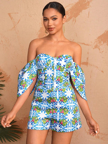 Eva Novielli Women\ Vintage Printed Shorts For Vacation And Travel Outfits Eva Novielli Women\ Vintage Printed Shorts For Vacation And Travel Outfits