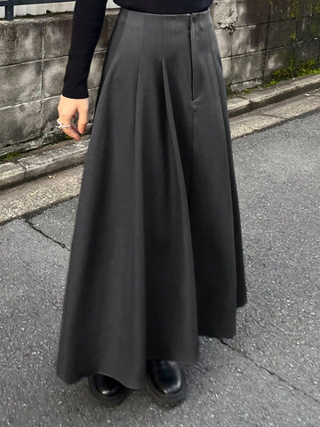FRIFUL Women's Color Block Ruched Waist Maxi Casual/Work Skirt FRIFUL Women's Color Block Ruched Waist Maxi Casual/Work Skirt
