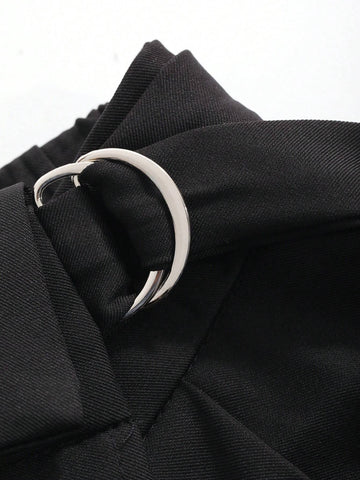 FRIFUL Women's Fashionable Simple A-Line Solid Color Versatile Shorts FRIFUL Women's Fashionable Simple A-Line Solid Color Versatile Shorts