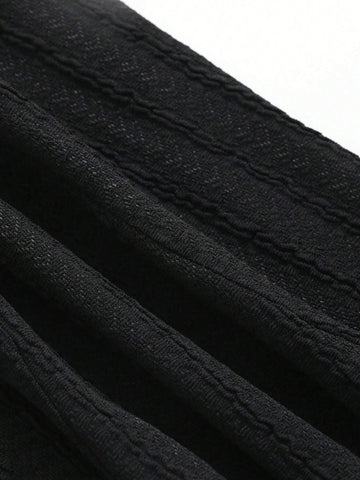 FRIFUL Women's Mandarin Collar Short Bubble Sleeve Top And Mermaid Hem Skirt Set FRIFUL Women's Mandarin Collar Short Bubble Sleeve Top And Mermaid Hem Skirt Set