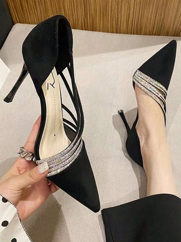 French Pointed High -Heeled Shoes, Design Sense Of Niche, Temperament, French Pointed High -Heeled Shoes, Design Sense Of Niche, Temperament,