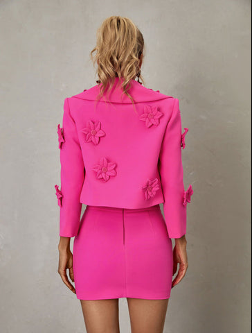 Nylah Flower Blazer Skirt Set Nylah Flower Blazer Skirt Set