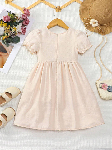Girl Embroidered Floral Dress, Comfortable, Elegant And Romantic For Spring/Summer Girl Embroidered Floral Dress, Comfortable, Elegant And Romantic For Spring/Summer