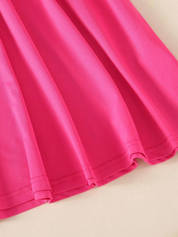 Girls 3pcs Floral Print Sleeveless Dress In Pink Girls 3pcs Floral Print Sleeveless Dress In Pink