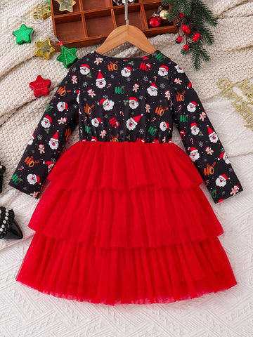Girls Autumn Long Sleeve Princess Dress, Spring/Autumn Cake Layer Tutu Puff Dress, Suitable For Birthday Gift, Party And Vacation Girls Autumn Long Sleeve Princess Dress, Spring/Autumn Cake Layer Tutu Puff Dress, Suitable For Birthday Gift, Party And Vacation