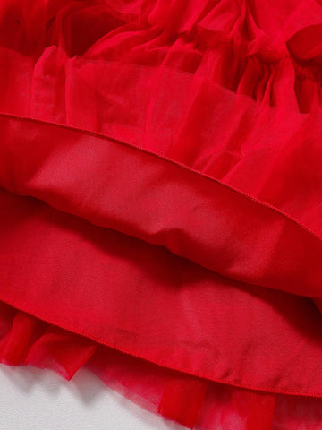 Girls Autumn Long Sleeve Princess Dress, Spring/Autumn Cake Layer Tutu Puff Dress, Suitable For Birthday Gift, Party And Vacation Girls Autumn Long Sleeve Princess Dress, Spring/Autumn Cake Layer Tutu Puff Dress, Suitable For Birthday Gift, Party And Vacation