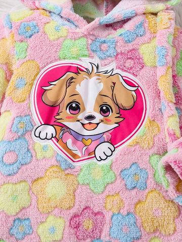 Girls Fashionable Casual Chic Sweet Cute 3D Jacquard Colorful Floral Plush Fabric Cartoon Animal Pattern Vivid & Layered, Suitable As Birthday, Christmas, New Year Gift, For Party, Outdoor, Daily Wear Girls Fashionable Casual Chic Sweet Cute 3D Jacquard Colorful Floral Plush Fabric Cartoon Animal Pattern Vivid & Layered, Suitable As Birthday, Christmas, New Year Gift, For Party, Outdoor, Daily Wear