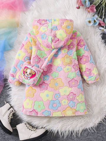 Girls Fashionable Casual Chic Sweet Cute 3D Jacquard Colorful Floral Plush Fabric Cartoon Animal Pattern Vivid & Layered, Suitable As Birthday, Christmas, New Year Gift, For Party, Outdoor, Daily Wear Girls Fashionable Casual Chic Sweet Cute 3D Jacquard Colorful Floral Plush Fabric Cartoon Animal Pattern Vivid & Layered, Suitable As Birthday, Christmas, New Year Gift, For Party, Outdoor, Daily Wear