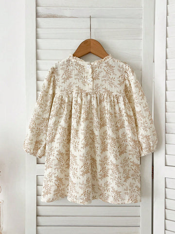 Girls Long Sleeve Floral Sweet Princess Dress, New Spring/Autumn Collection Girls Long Sleeve Floral Sweet Princess Dress, New Spring/Autumn Collection