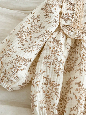 Girls Long Sleeve Floral Sweet Princess Dress, New Spring/Autumn Collection Girls Long Sleeve Floral Sweet Princess Dress, New Spring/Autumn Collection