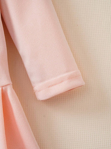 Girls Long Sleeve Sweet Preppy Style Pleated Dress Girls Long Sleeve Sweet Preppy Style Pleated Dress
