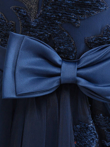 Girls Sequin Long Tulle Puffy Formal Dress Girls Sequin Long Tulle Puffy Formal Dress