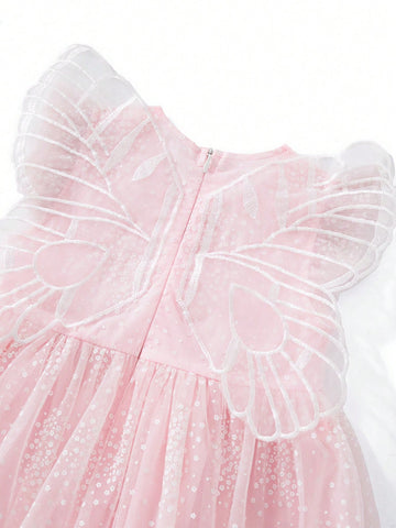 Girls' (Small) Butterfly Print Sundress, Summer Girls' (Small) Butterfly Print Sundress, Summer