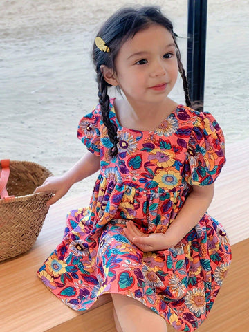 Girls" Summer Dress, Children Clothing Summer Style, Fashionable And Elegant, Hollowed Out Back Princess Dress, Chic Flower Skirt Girls" Summer Dress, Children Clothing Summer Style, Fashionable And Elegant, Hollowed Out Back Princess Dress, Chic Flower Skirt