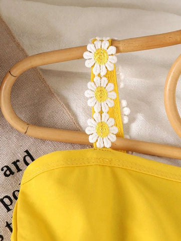 Girls Summer Floral Ruffle Strap Sleeveless Dress Girls Summer Floral Ruffle Strap Sleeveless Dress