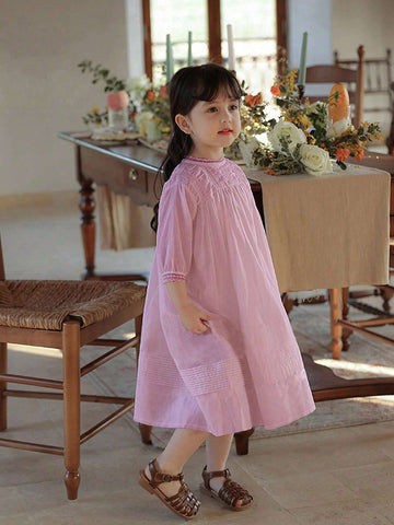 Girls Vintage Lace Mini White Dress, Girly Princess Style Short Sleeve Party Wedding Flower Girl Dress, Spring/Summer Girls Vintage Lace Mini White Dress, Girly Princess Style Short Sleeve Party Wedding Flower Girl Dress, Spring/Summer