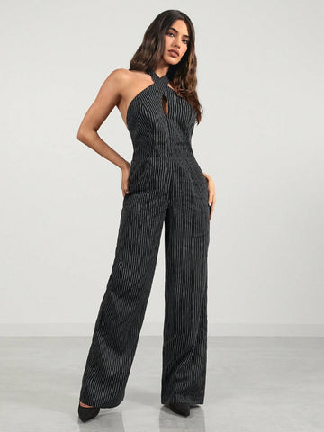 Glamine Women's Sleeveless Minimalist Striped Jumpsuit, Casual Everyday Wear Glamine Women's Sleeveless Minimalist Striped Jumpsuit, Casual Everyday Wear
