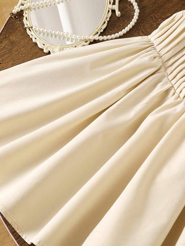 Kids Girls' Minimalist Casual Fashion Versatile Pleated Sleeveless Dress Kids Girls' Minimalist Casual Fashion Versatile Pleated Sleeveless Dress