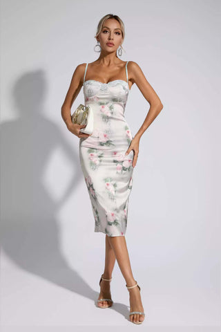 Heidi Floral Lace Bodycon Midi Dress Heidi Floral Lace Bodycon Midi Dress