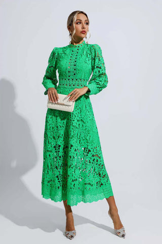 Kenzie Green Lace Cutout Maxi Dress Kenzie Green Lace Cutout Maxi Dress