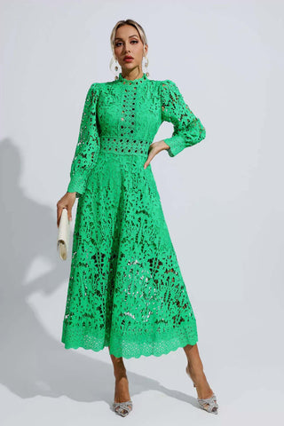 Kenzie Green Lace Cutout Maxi Dress Kenzie Green Lace Cutout Maxi Dress