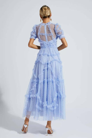 Kinley Blue Ruched Maxi Casual Dress Kinley Blue Ruched Maxi Casual Dress