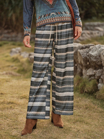 LanaWest Women's Striped Drawstring Waist Wide Leg Loose Casual Sweatpants LanaWest Women's Striped Drawstring Waist Wide Leg Loose Casual Sweatpants