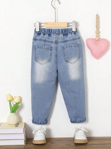 Little Girls" Cute, Casual And Comfortable Denim Jeans Little Girls" Cute, Casual And Comfortable Denim Jeans