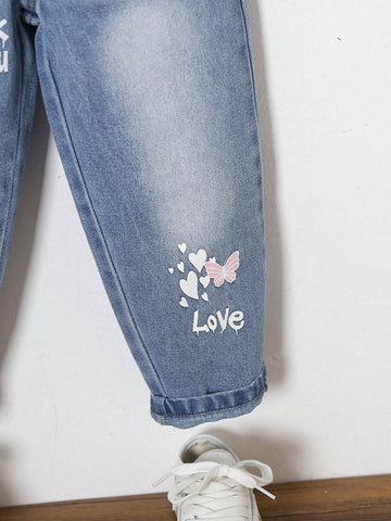 Little Girls" Cute, Casual And Comfortable Denim Jeans Little Girls" Cute, Casual And Comfortable Denim Jeans