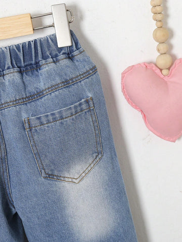 Little Girls" Cute, Casual And Comfortable Denim Jeans Little Girls" Cute, Casual And Comfortable Denim Jeans
