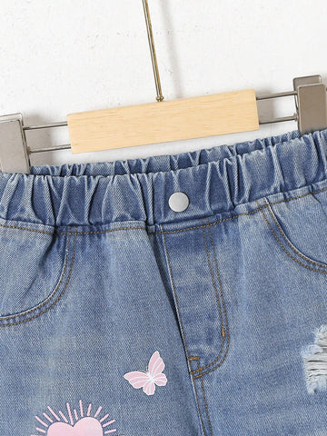 Little Girls" Cute, Casual And Comfortable Denim Jeans Little Girls" Cute, Casual And Comfortable Denim Jeans