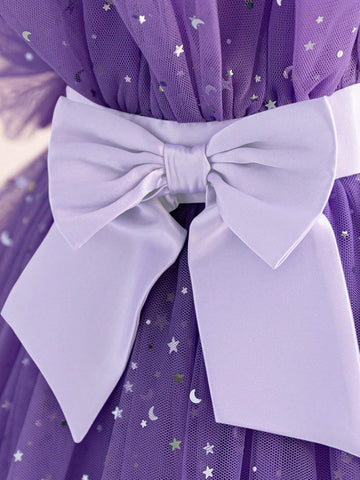 Little Girls' Sweet And Cool Camisole Mesh Dress, Daily Wear Little Girls' Sweet And Cool Camisole Mesh Dress, Daily Wear